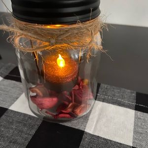 SET OF 2 HAND MADE RUSTIC TEA LIGHT CANDLE HOLDER